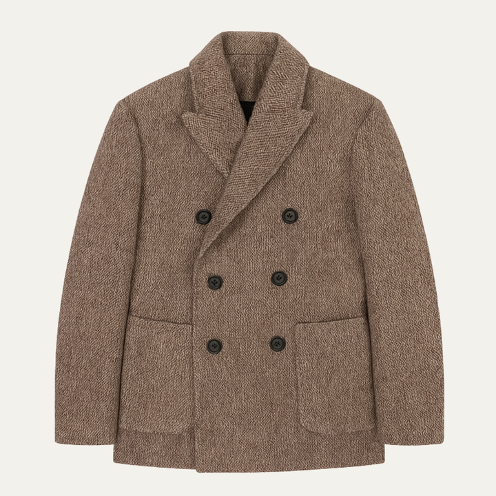 The Ashton Men's Vintage Wool Blend Double Breasted Tweed Winter Blazer