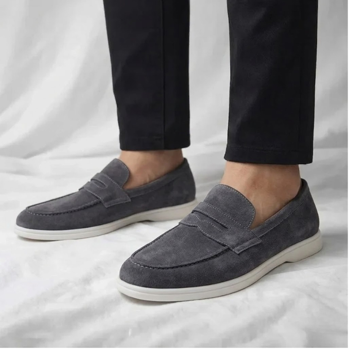 Fallon - Classic Suede Penny Loafers
