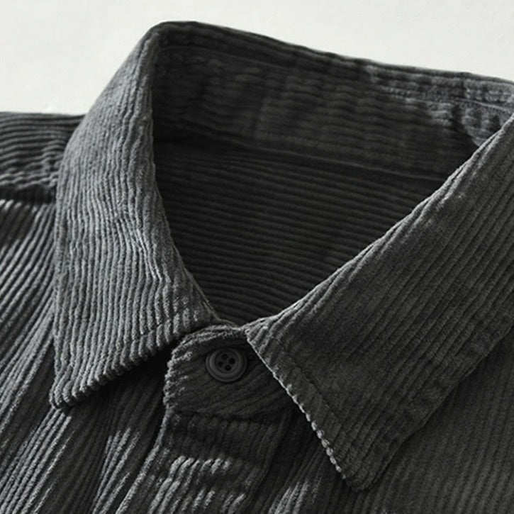 Mercer - Textured Patchwork Button-Up Shirt