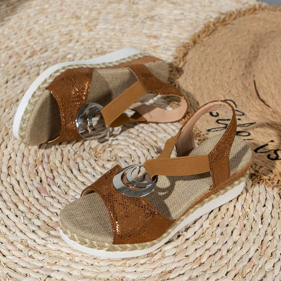 Ellis | Adjustable Comfort Wedge Sandals