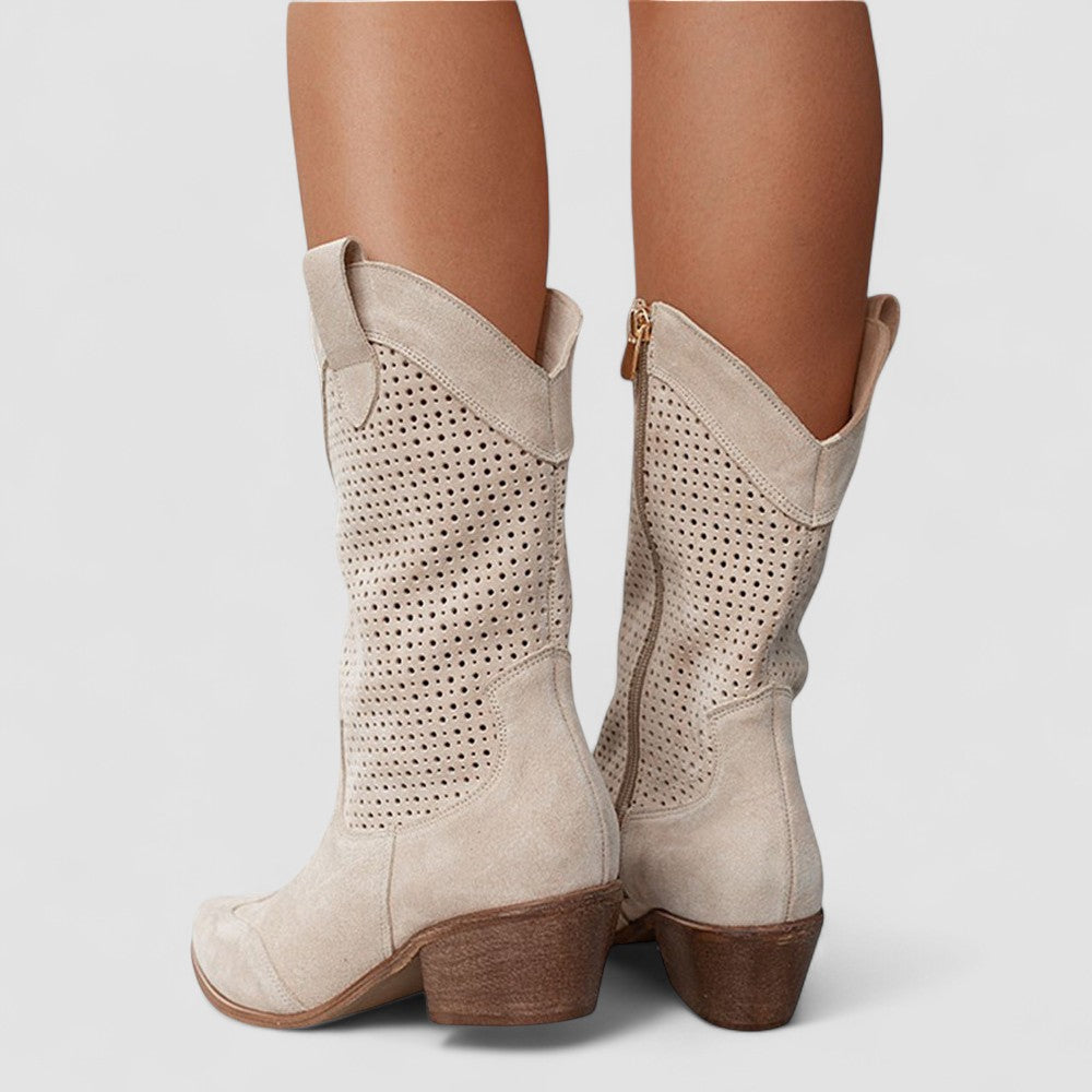 Rachel | Western-Inspired Mid-Calf Boots