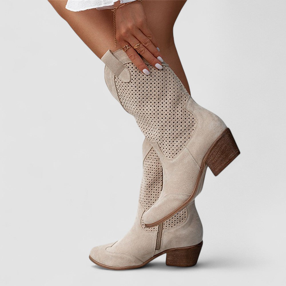 Rachel | Western-Inspired Mid-Calf Boots