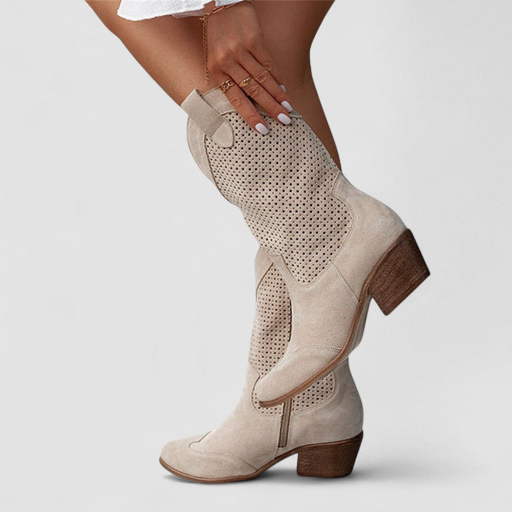 Rachel | Western-Inspired Mid-Calf Boots