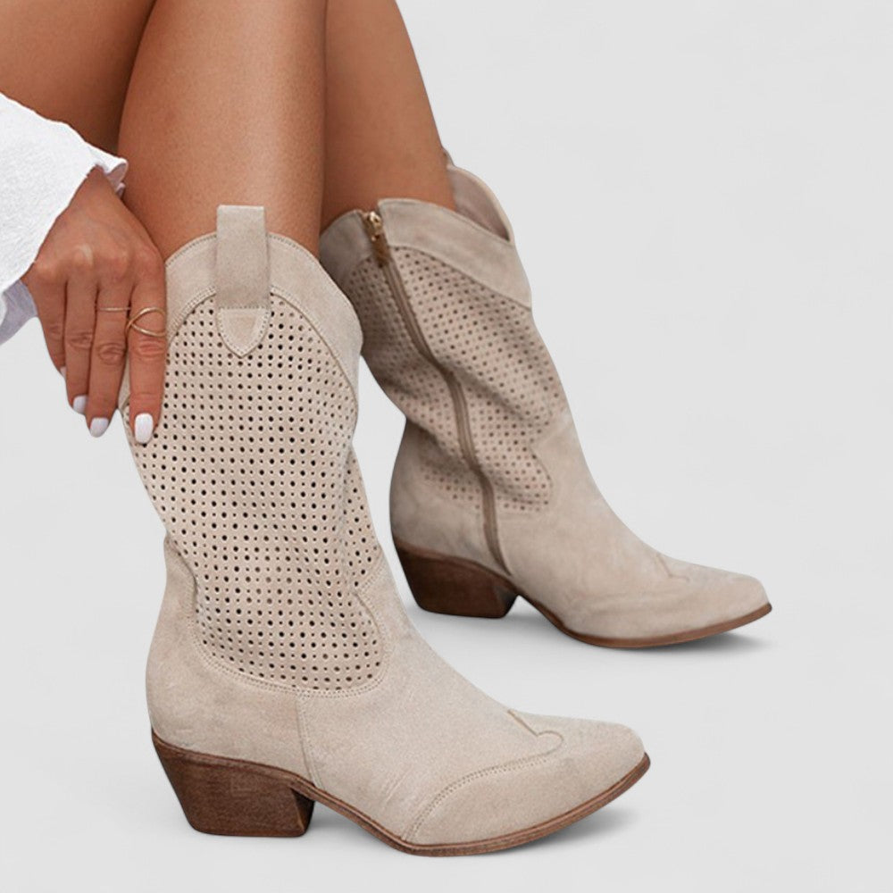 Rachel | Western-Inspired Mid-Calf Boots