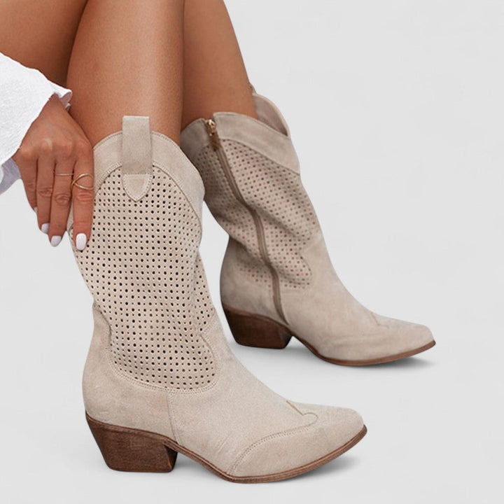 Rachel | Western-Inspired Mid-Calf Boots