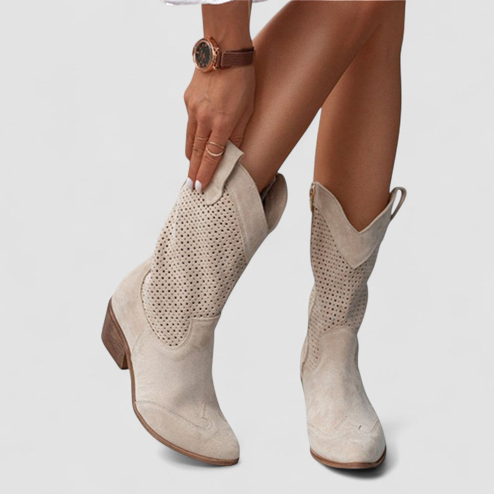Rachel | Western-Inspired Mid-Calf Boots
