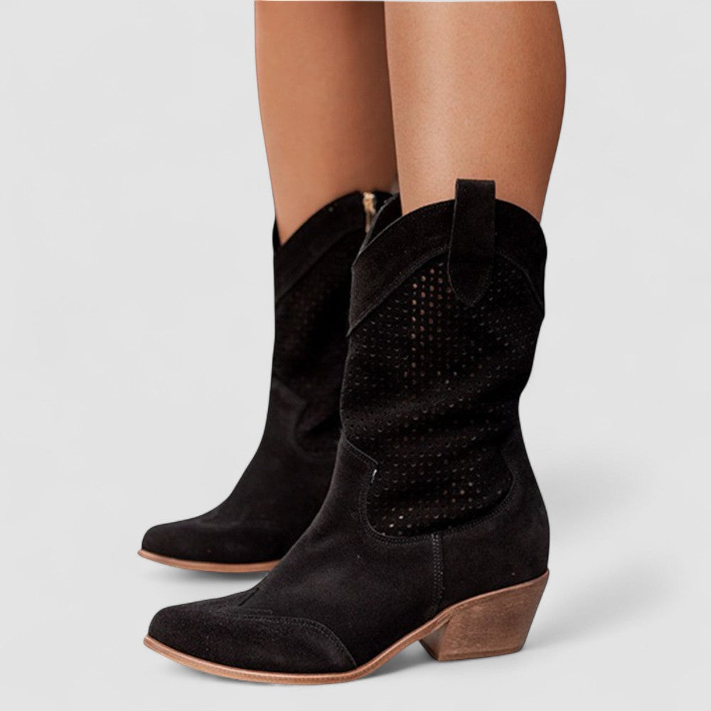 Rachel | Western-Inspired Mid-Calf Boots