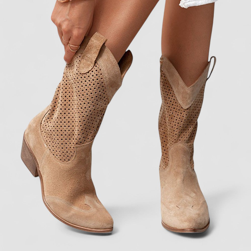 Rachel | Western-Inspired Mid-Calf Boots