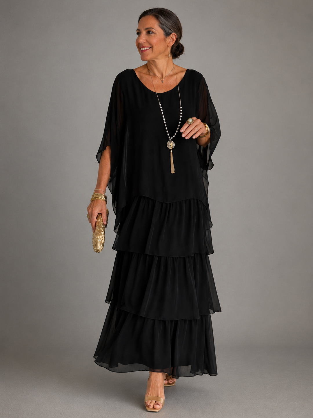 Yasmine | Tiered Flowing Maxi Dress
