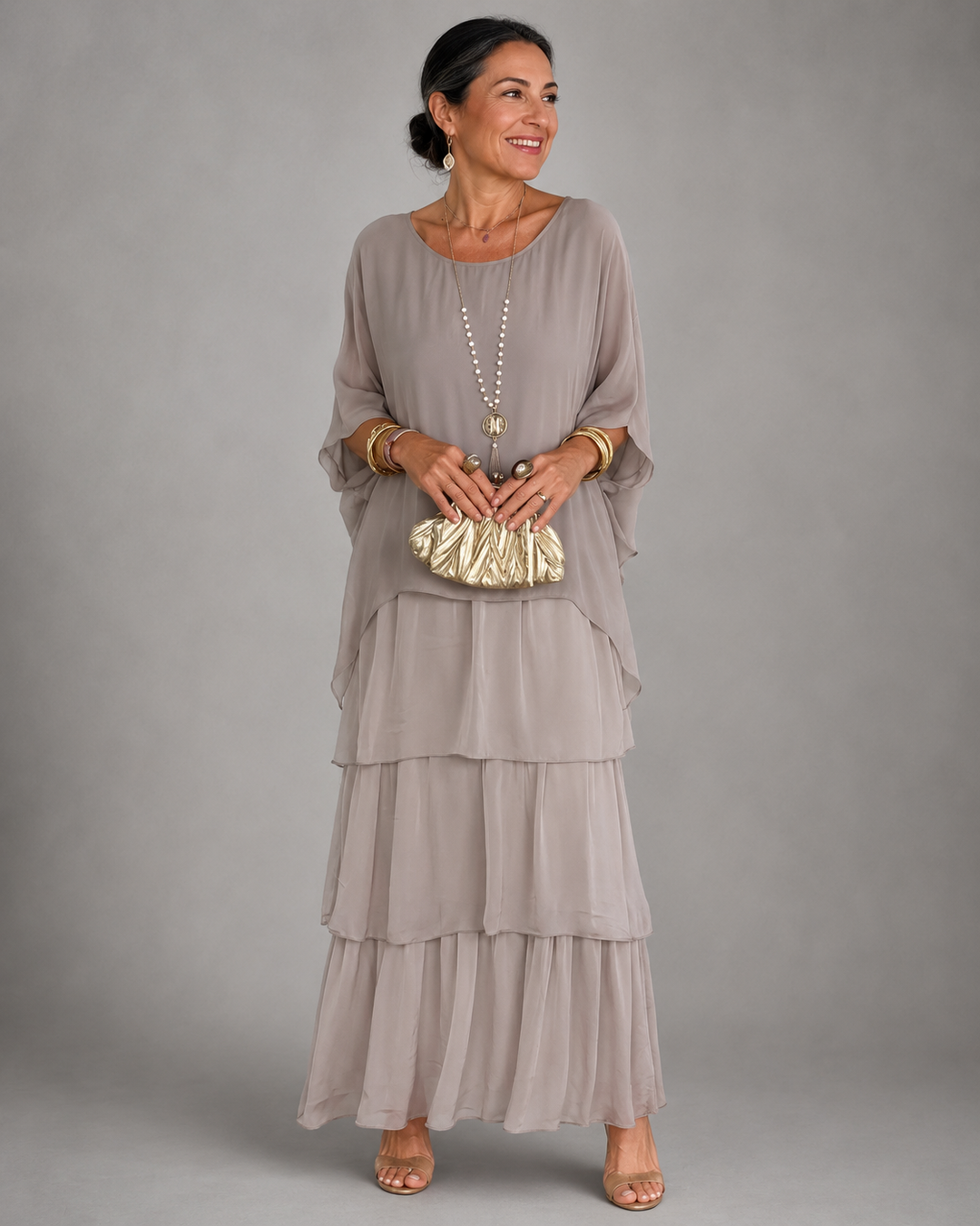 Yasmine | Tiered Flowing Maxi Dress