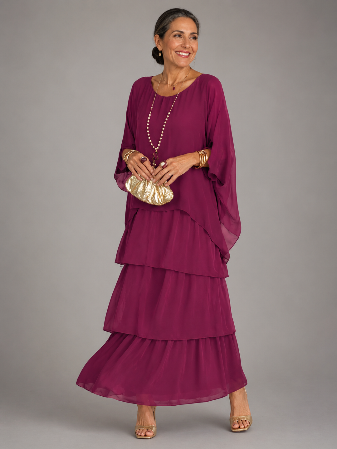 Yasmine | Tiered Flowing Maxi Dress
