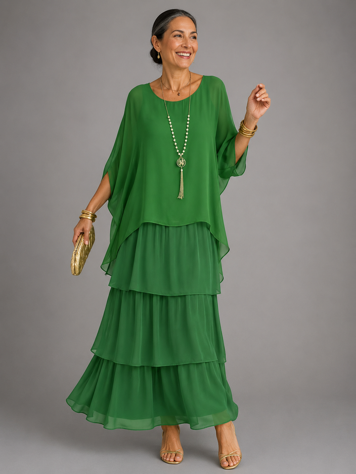 Yasmine | Tiered Flowing Maxi Dress
