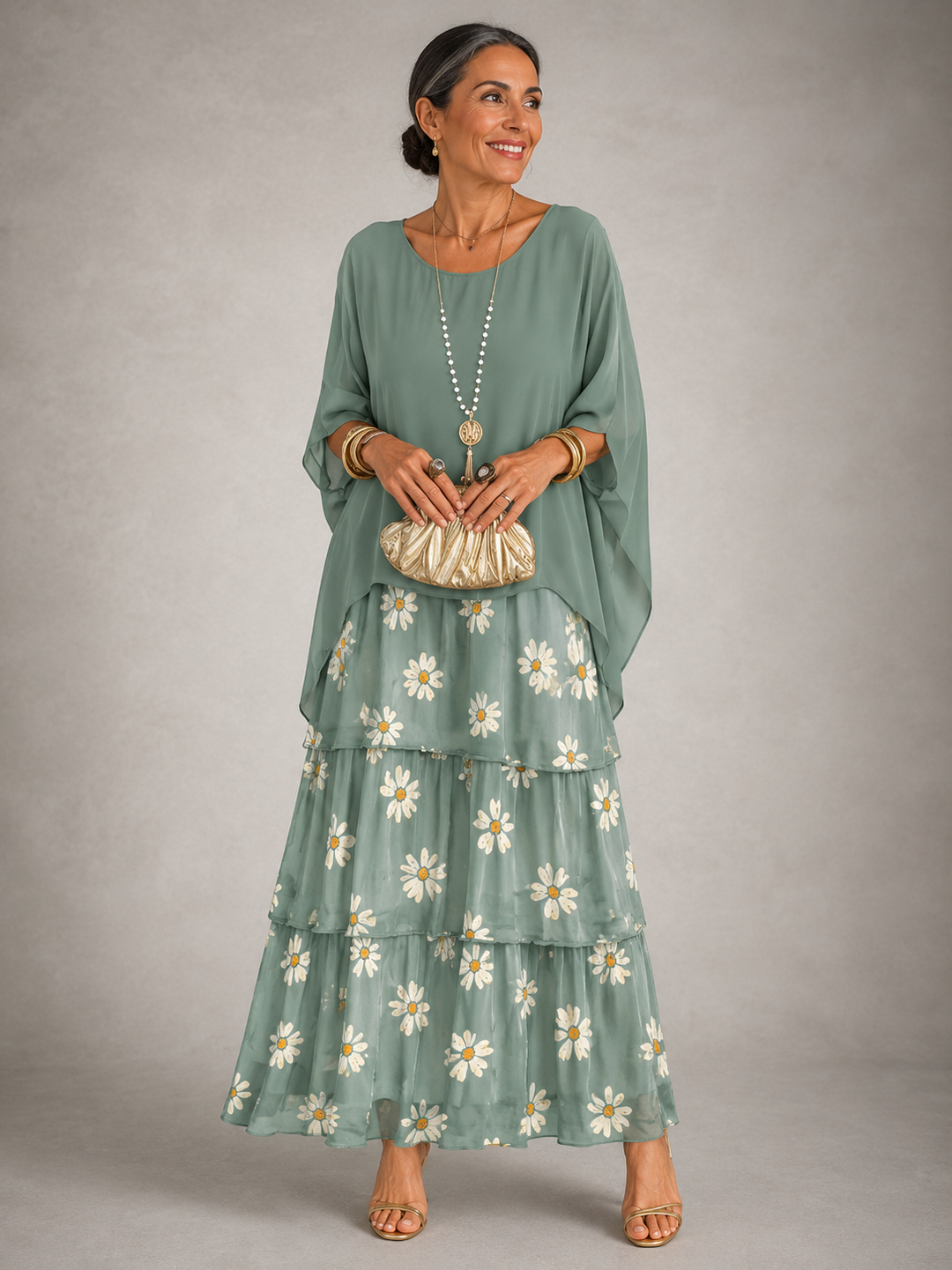 Yasmine | Tiered Flowing Maxi Dress