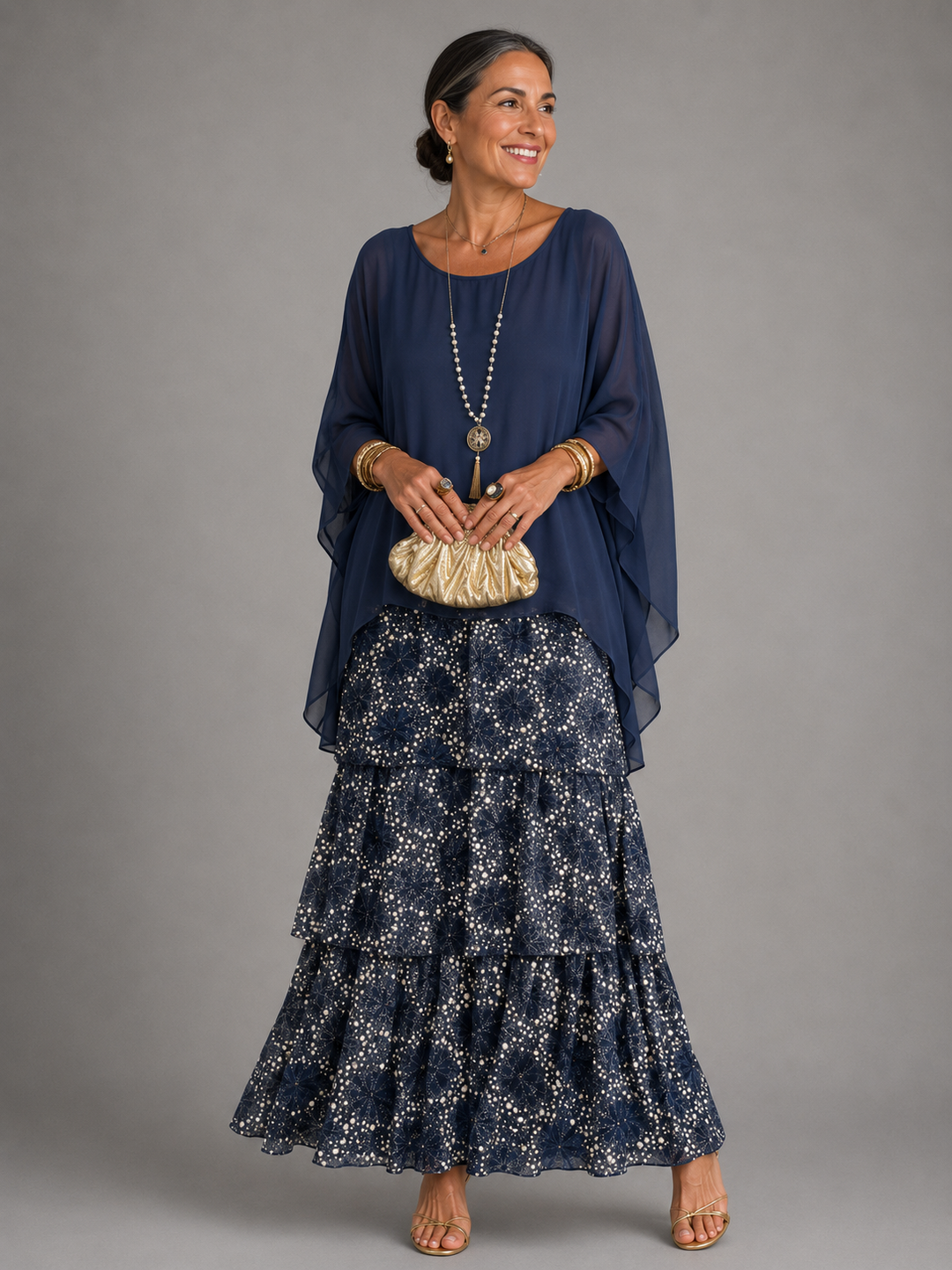 Yasmine | Tiered Flowing Maxi Dress