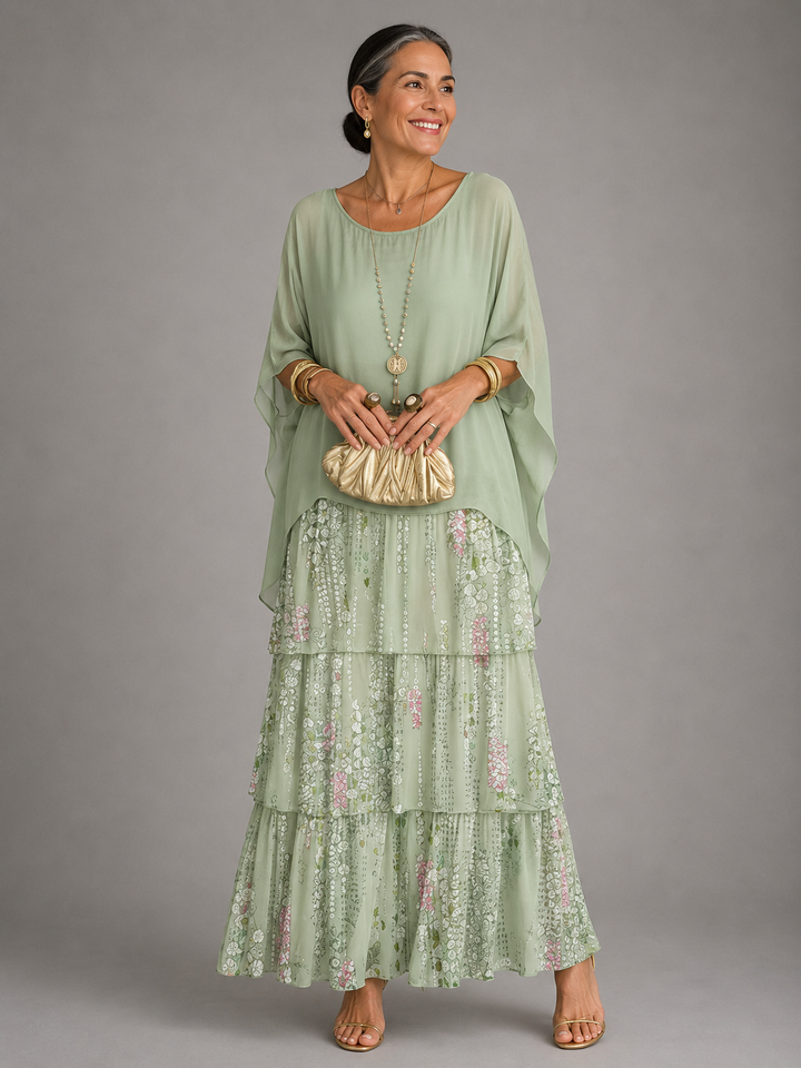 Yasmine | Tiered Flowing Maxi Dress