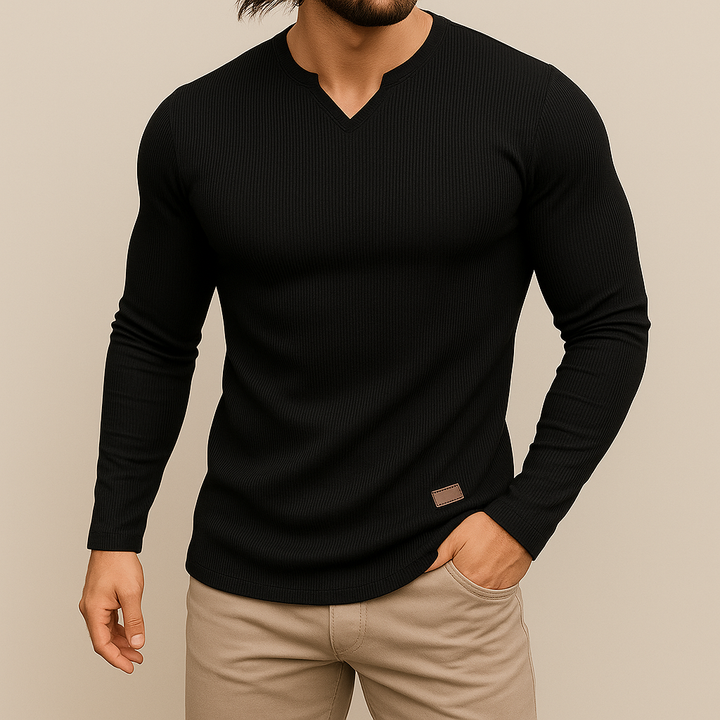 Leo - Slim Fit V-Neck Shirt
