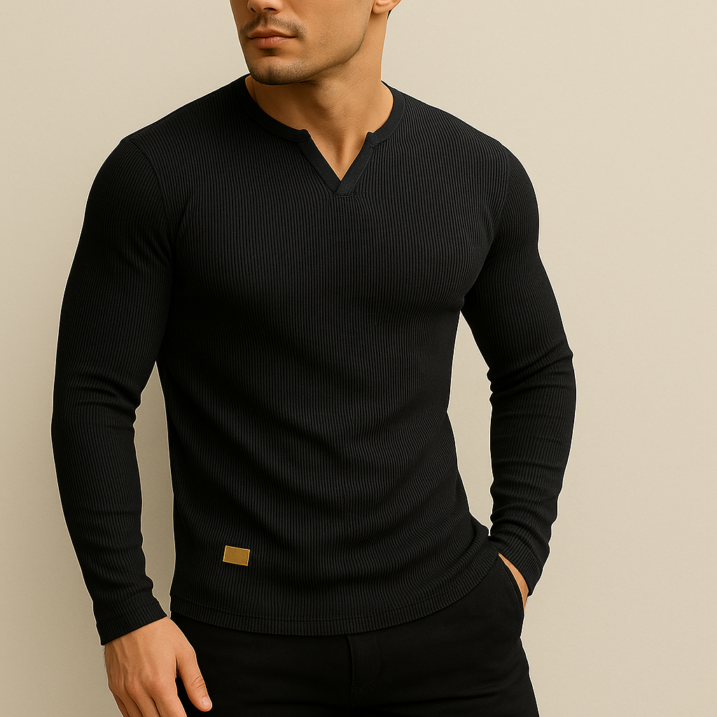 Leo - Slim Fit V-Neck Shirt