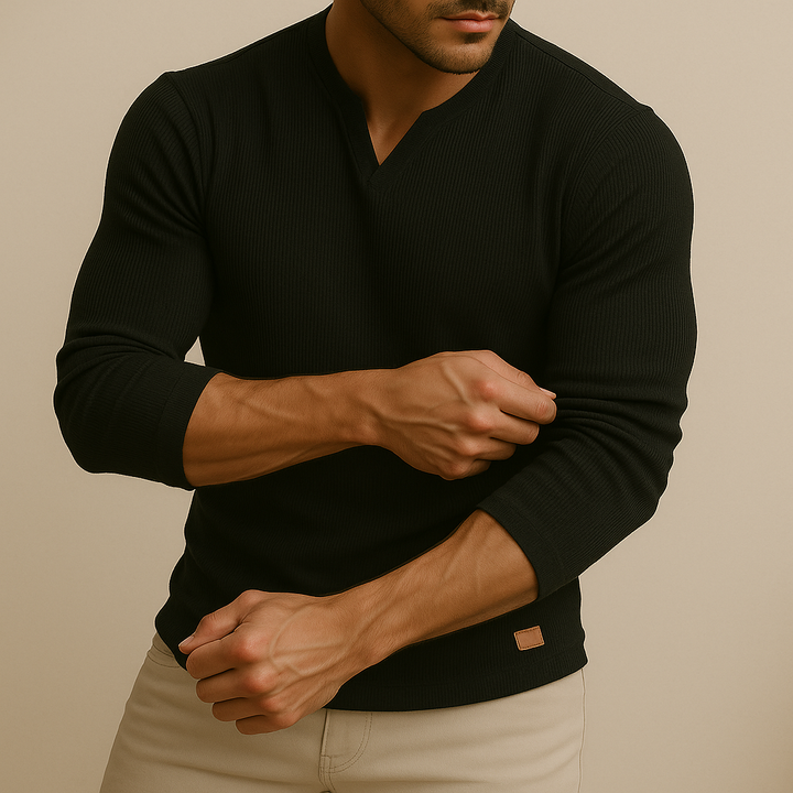 Leo - Slim Fit V-Neck Shirt