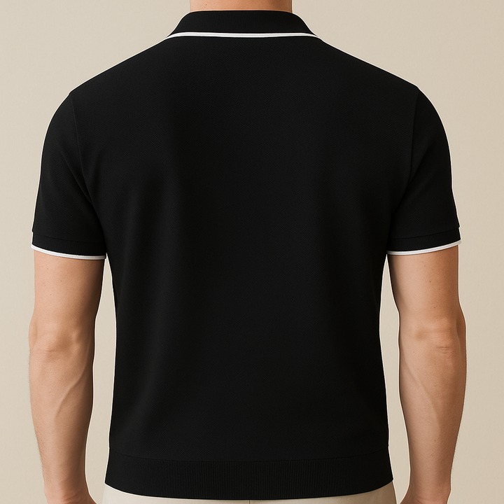 Ryan - Knitted Zipper Polo Shirt