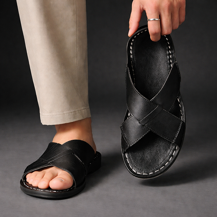 Kent - Classic Cross-Strap Comfort Sandals