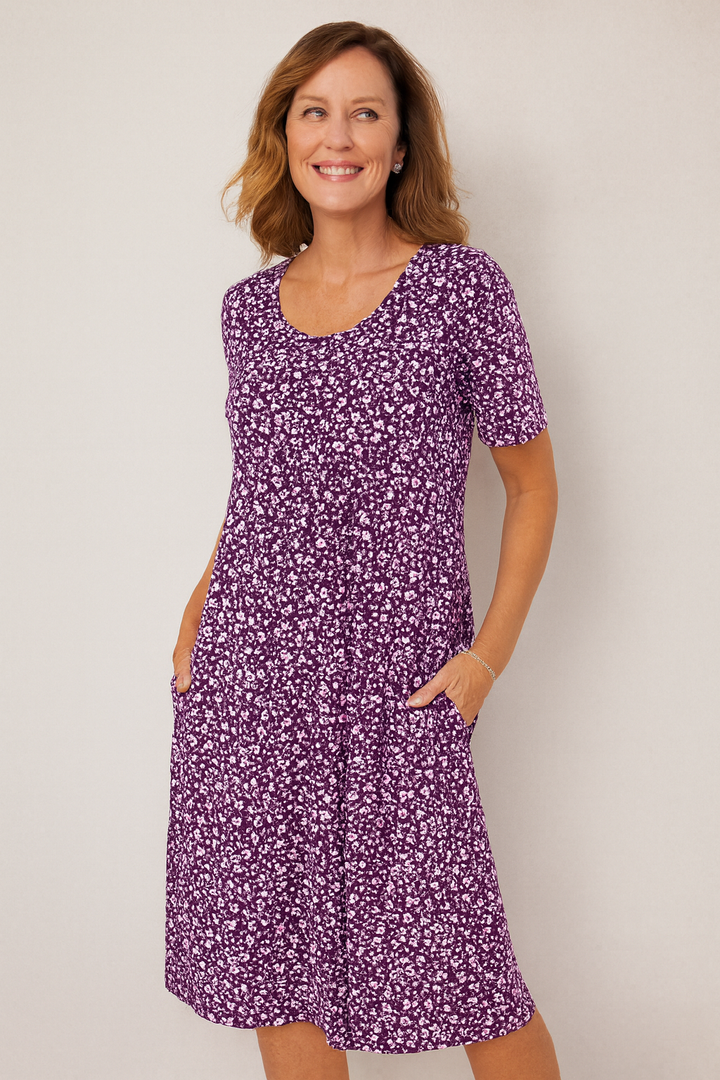 Leanne | Floral Print Midi Dress