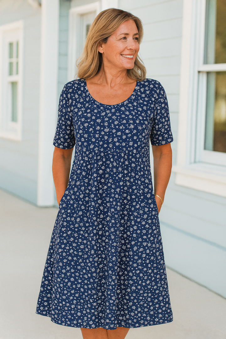 Leanne | Floral Print Midi Dress