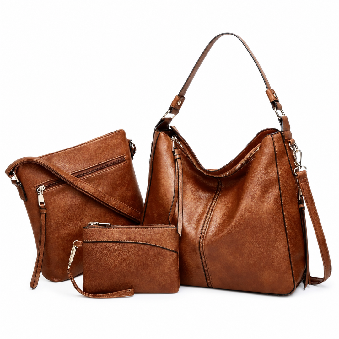 Emilia | Coordinated Three-Piece Hobo Bag Set