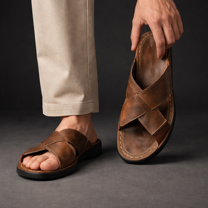 Kent - Classic Cross-Strap Comfort Sandals