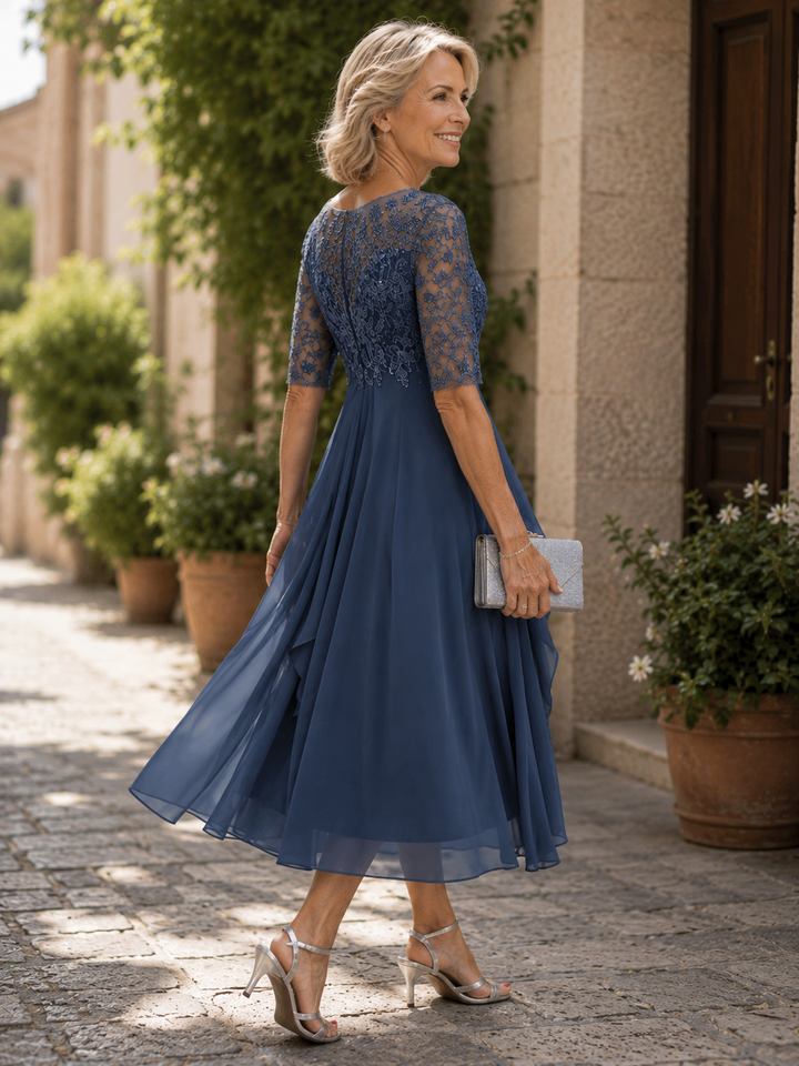 Rhonda | Lace Detail Midi Dress