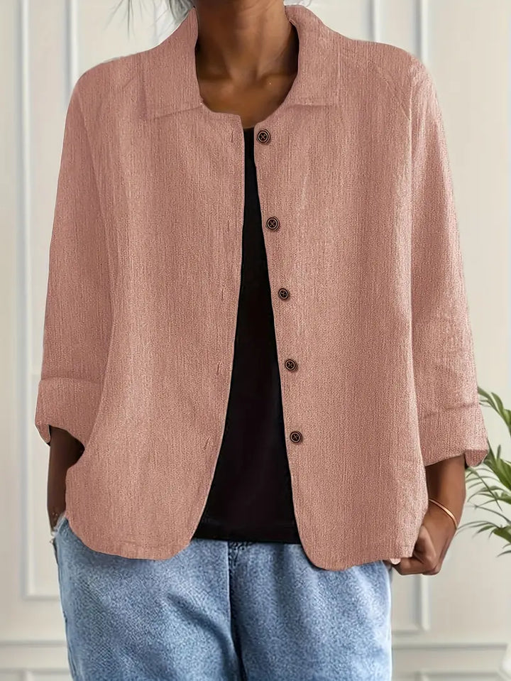 Iris | Relaxed Button-Front Layering Top