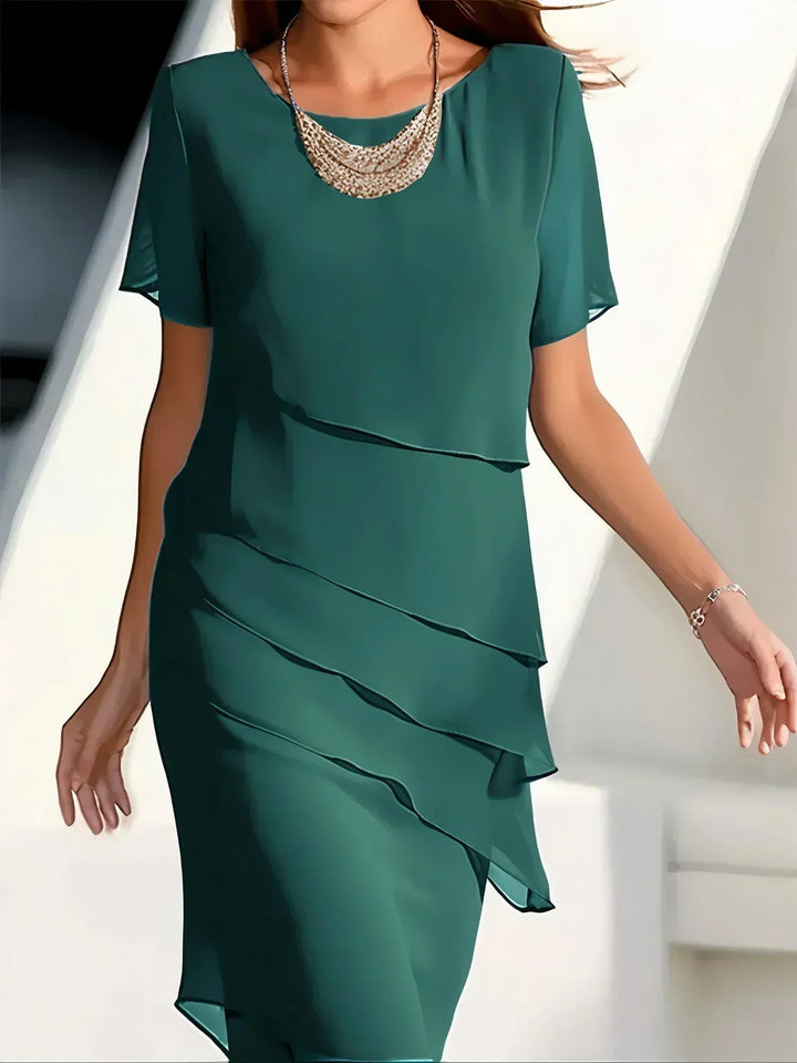 Janet | Layered Midi Occasion Dress