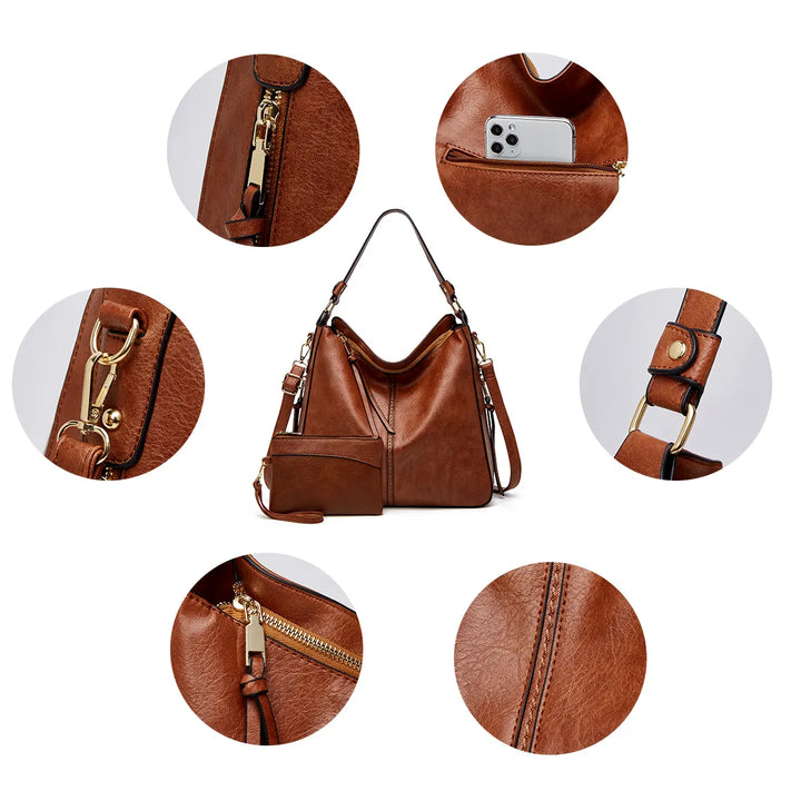 Emilia | Coordinated Three-Piece Hobo Bag Set
