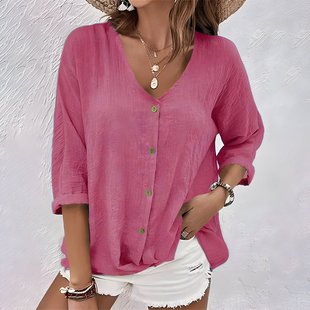 Isabella | Relaxed Button-Front Blouse