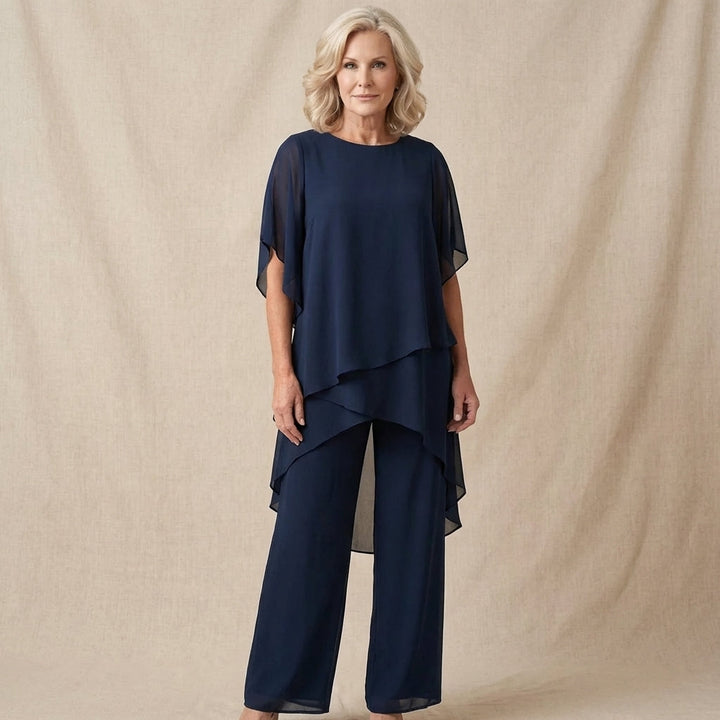 Claire | Draped Two-Piece Palazzo Set