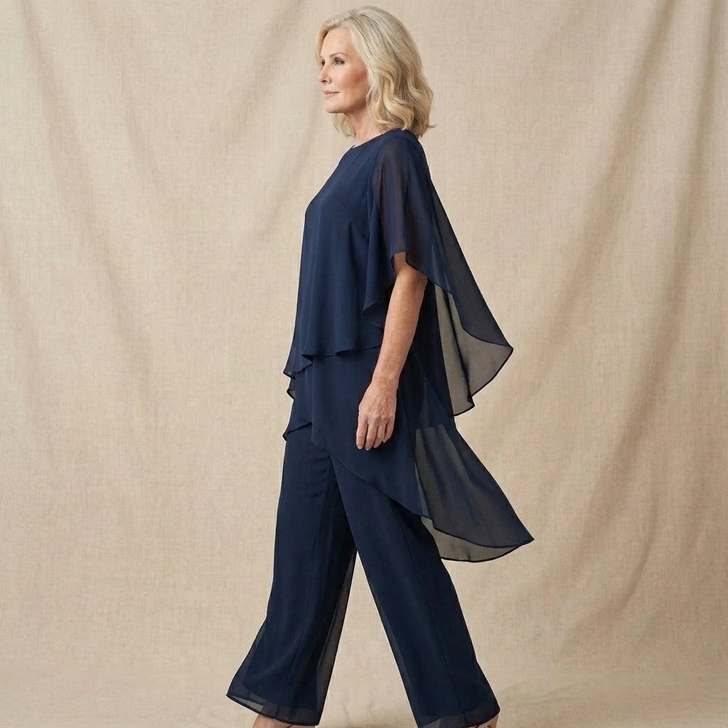 Claire | Draped Two-Piece Palazzo Set