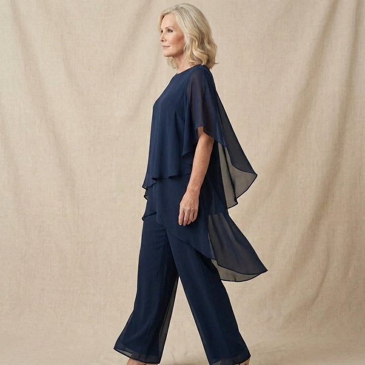 Claire | Draped Two-Piece Palazzo Set