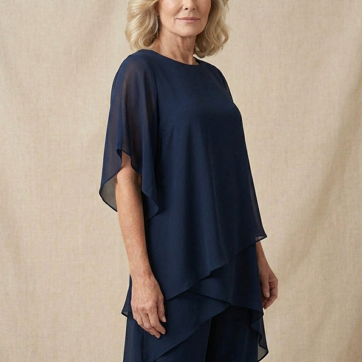 Claire | Draped Two-Piece Palazzo Set