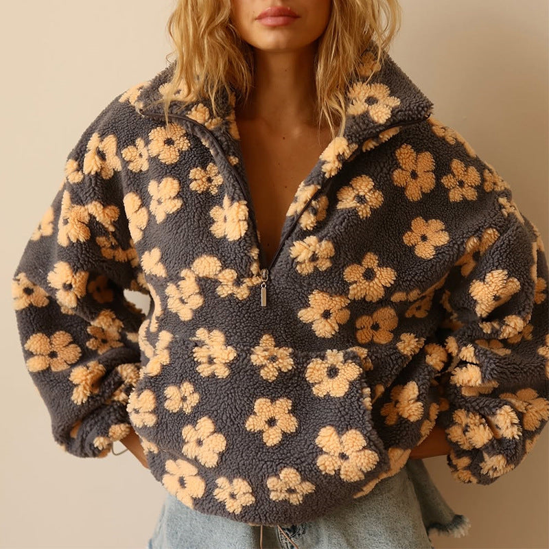Alison | Floral Print Cozy Pullover