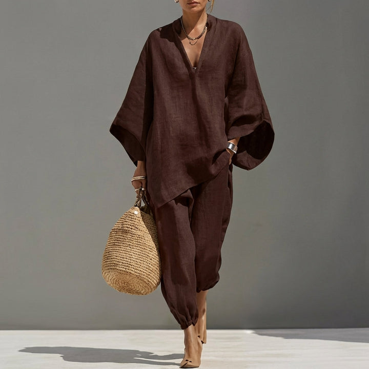 Phoebe | Relaxed V-Neck Two-Piece Set