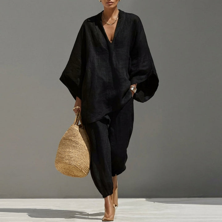 Phoebe | Relaxed V-Neck Two-Piece Set