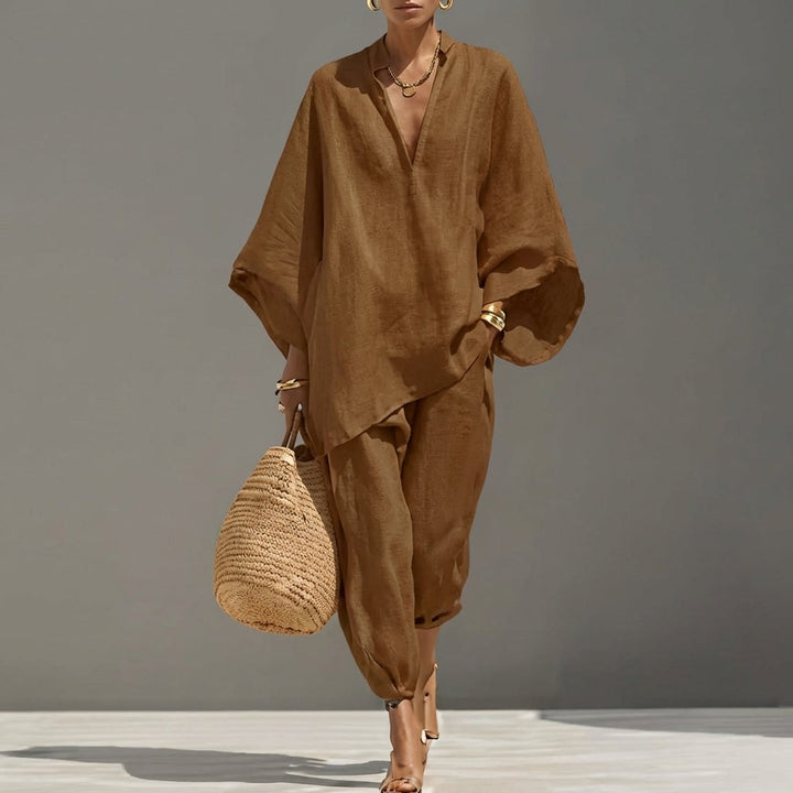 Phoebe | Relaxed V-Neck Two-Piece Set