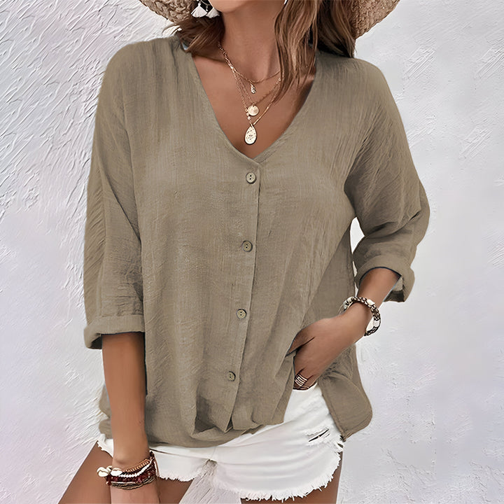 Isabella | Relaxed Button-Front Blouse