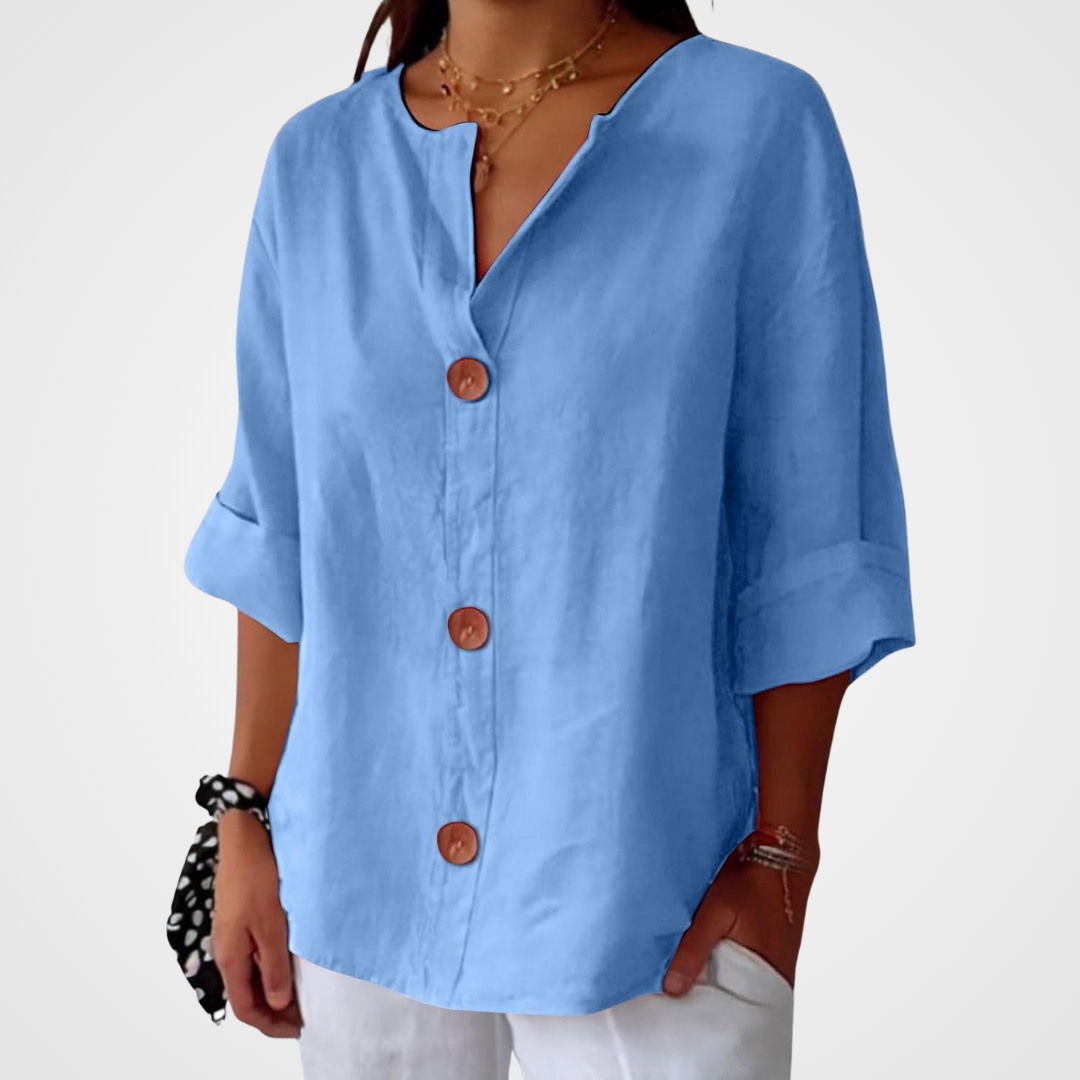 Jessica | Relaxed Button Front Blouse