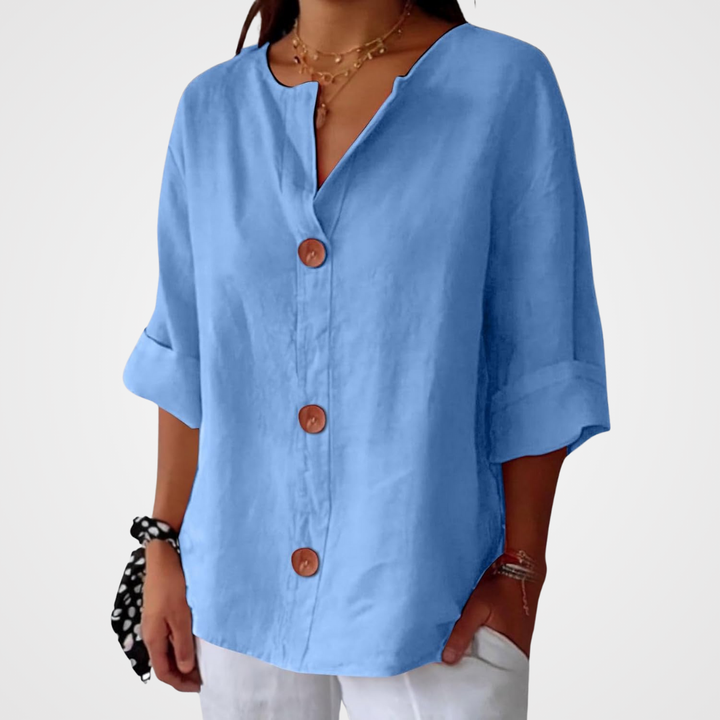 Jessica | Relaxed Button Front Blouse