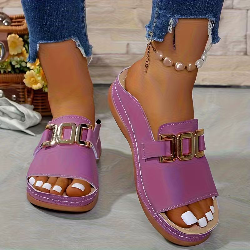 Joelle | Double Strap Slide Sandals