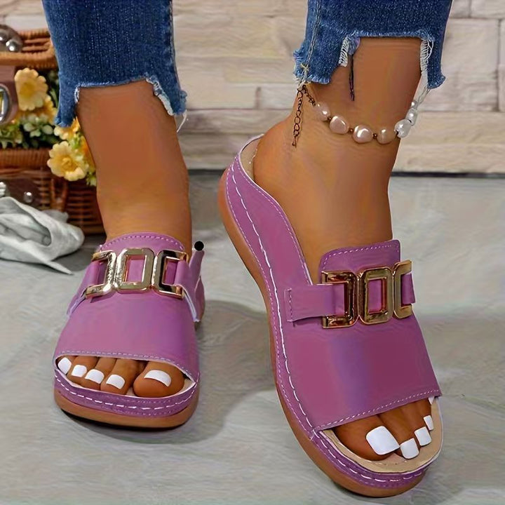 Joelle | Double Strap Slide Sandals