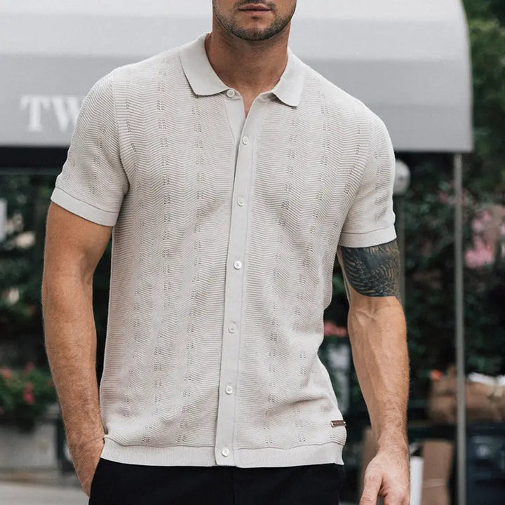 Jaxon - Premium Button-Up Knit Polo