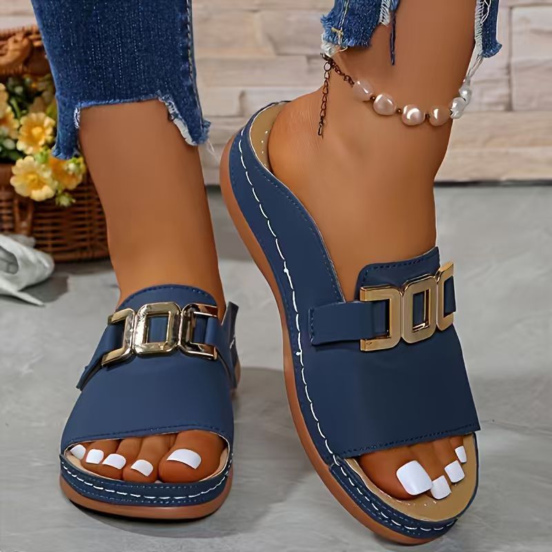 Joelle | Double Strap Slide Sandals