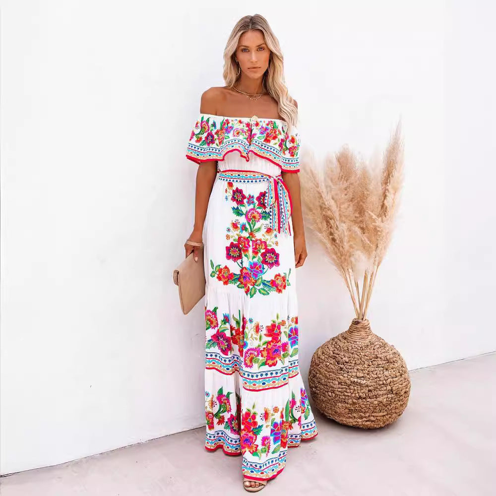 Jean | Off-Shoulder Floral Maxi Dress