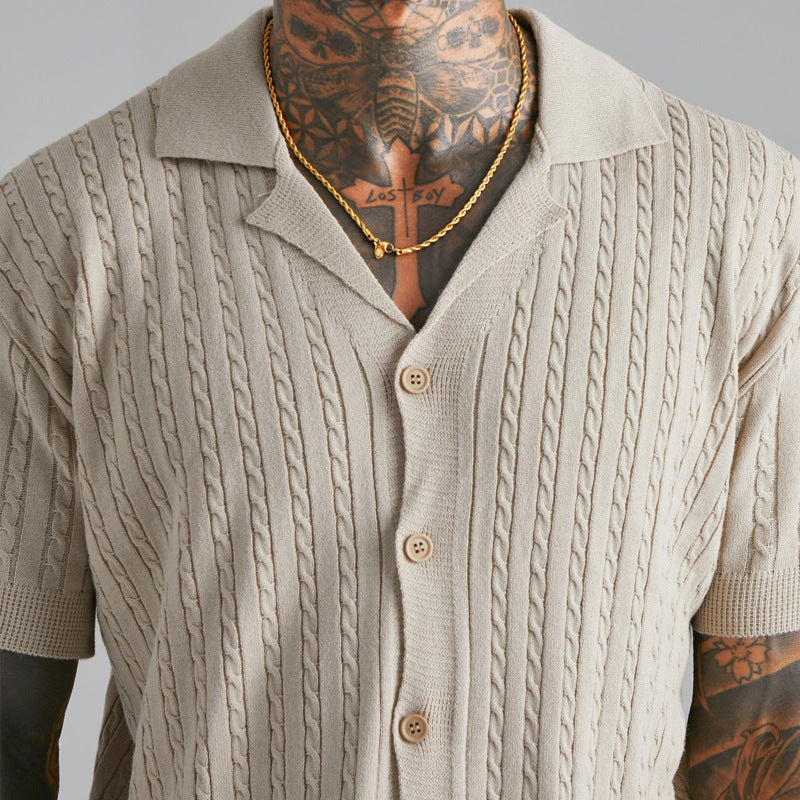 Gallagher - Jacquard Knit Polo Shirt